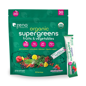 Organic Supergreens Berry stick packs