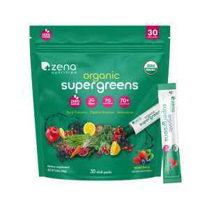 Organic Supergreens Berry stick packs