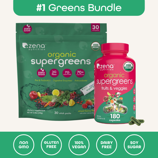 Supergreens powder + Supergreens Capsules Bundle