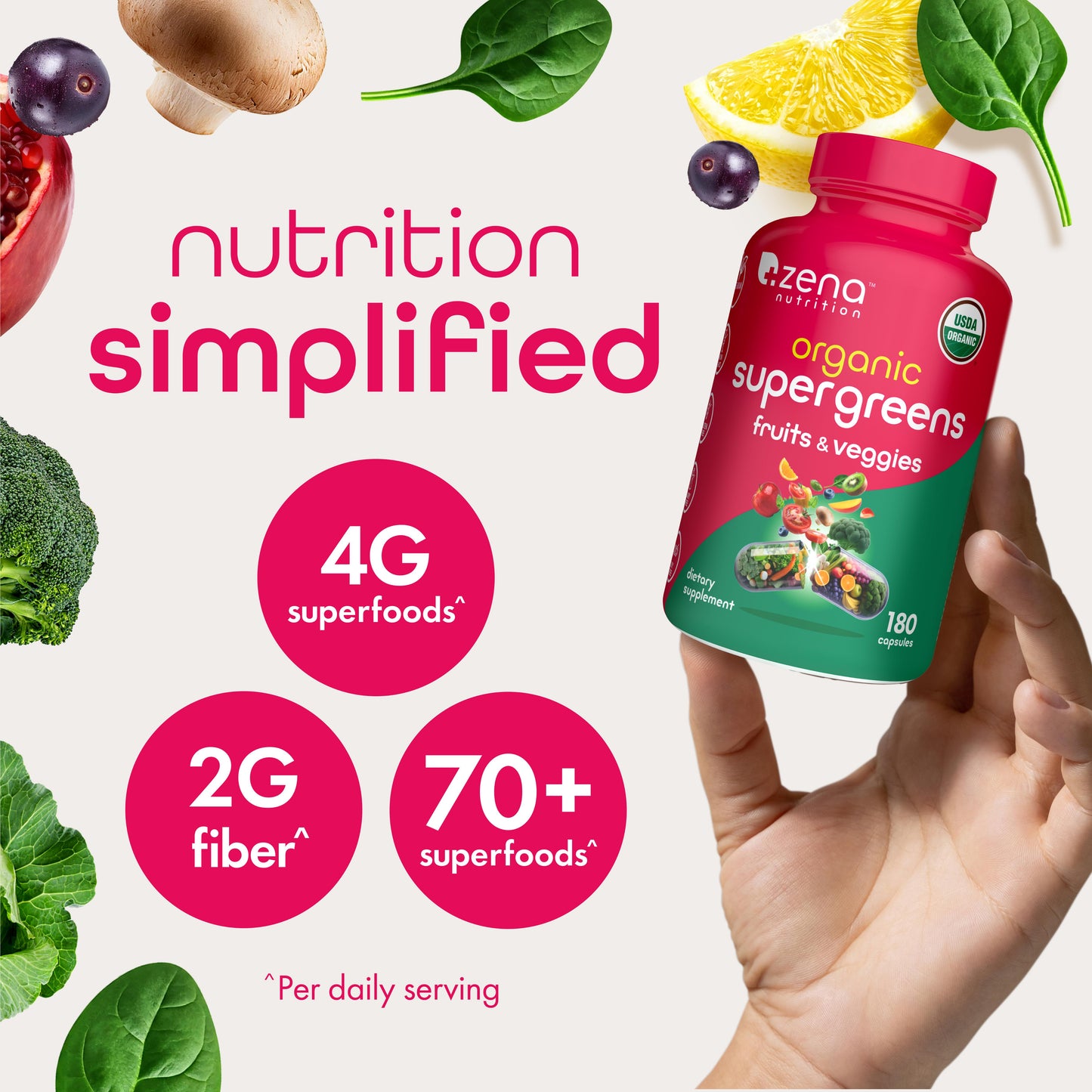 Zena Supergreens Capsules