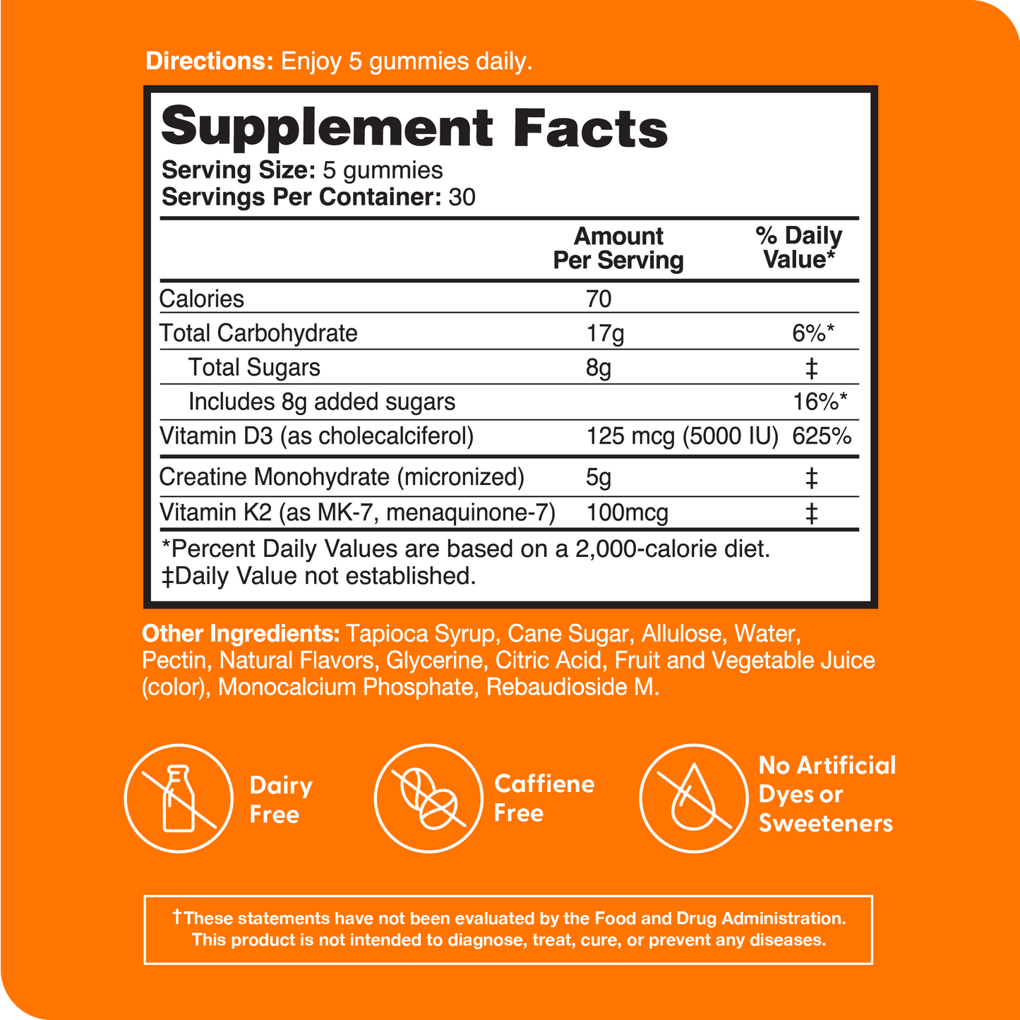 Creatine Gummies with D3 & K2