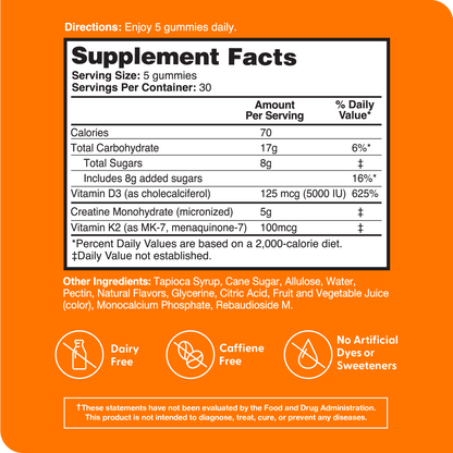 Creatine Gummies with D3 & K2