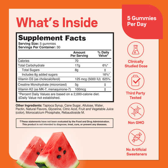 Creatine Gummies with D3 & K2 – Zena Nutrition