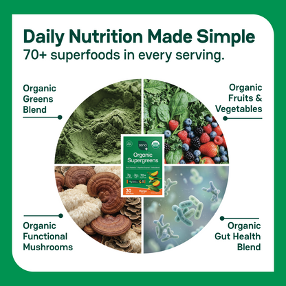 Zena Organic Supergreens Stick Packs - 30ct Carton
