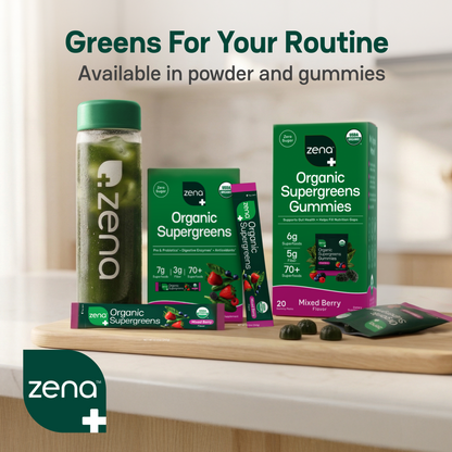 Zena Organic Supergreens Stick Packs - 30ct Carton