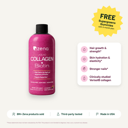 Zena Liquid Collagen + Biotin, 30 Servings