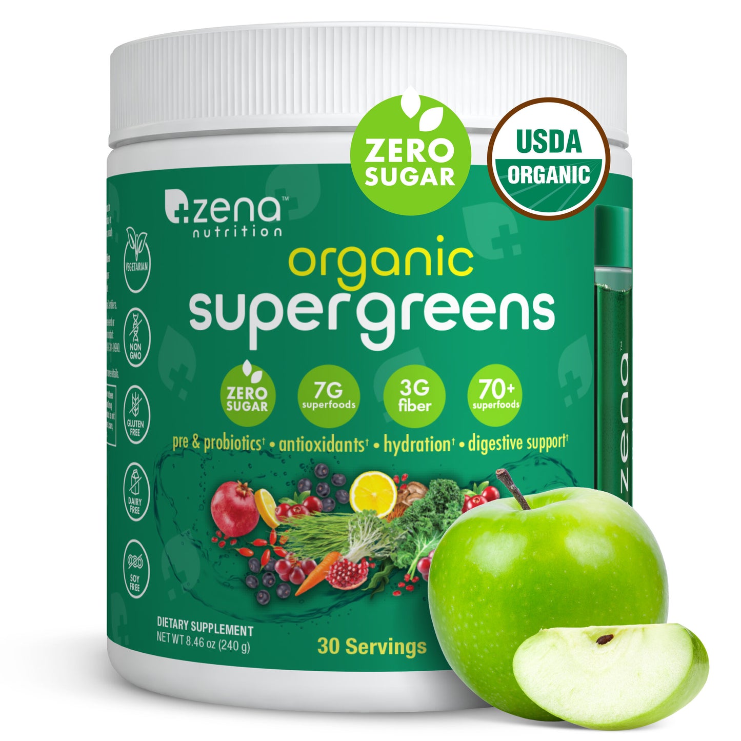 Zena Organic Supergreens Tub